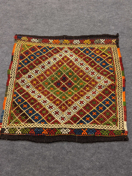 Load image into Gallery viewer, Square Rug with Diamond Geometric Design - Hittite Home
