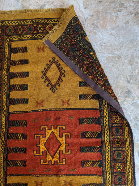 Load image into Gallery viewer, Ancient Geometric Hittite Design Rug with Leather - Hittite Home
