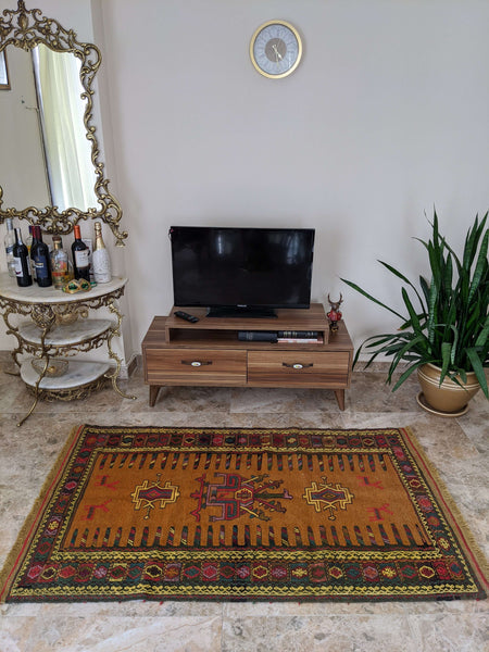 Load image into Gallery viewer, Ancient Nature Design Hittite Rug with Leather - Hittite Home
