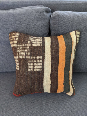 Brown Kilim Cushion Cover - Hittite Home